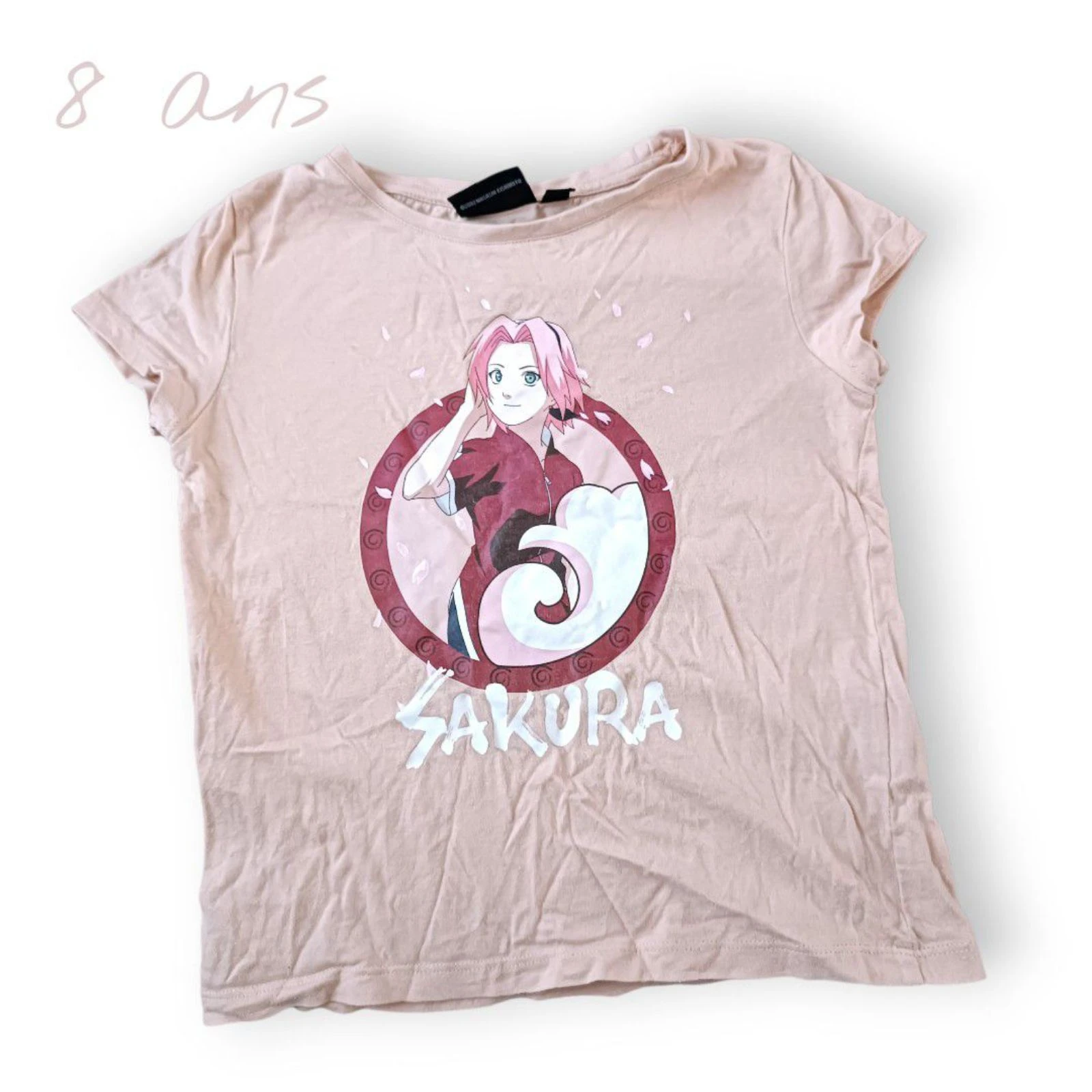 🌸 T-shirt Naruto Sakura – 8 ans 🌸